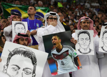 Qatariens lors d'Allemagne - Espagne au Mondial 2022 / Paul Chesterton/Focus Images/Sipa USA 27/11/2022 - Photo by Icon sport