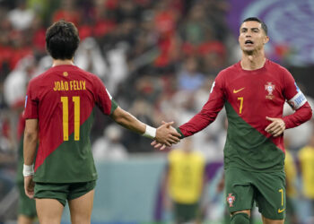 Joao Felix et Cristiano Ronaldo (Photo by Icon sport)