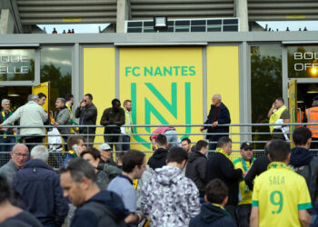 Le logo de Nantes, France. (Photo by Eddy Lemaistre/Icon Sport)