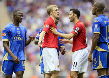 Lassana DIARRA / Darren FLETCHER / Ryan GIGGS / Sylvain DISTIN - 10.08.2008 - Manchester United / Portsmouth - Community Shield 2008