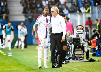 Jerome BOATENG avec Laurent BLANC à Montpellier, France. (Photo by Alexandre Dimou/FEP/Icon Sport) - Photo by Icon sport