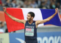 Mahiedine Mekhissi Benabbad of France in action during the final of the 3000m steeplechase during the European Athletics Championships  at Olympic Stadium on July 8, 2016 in Amsterdam, Netherlands. (P