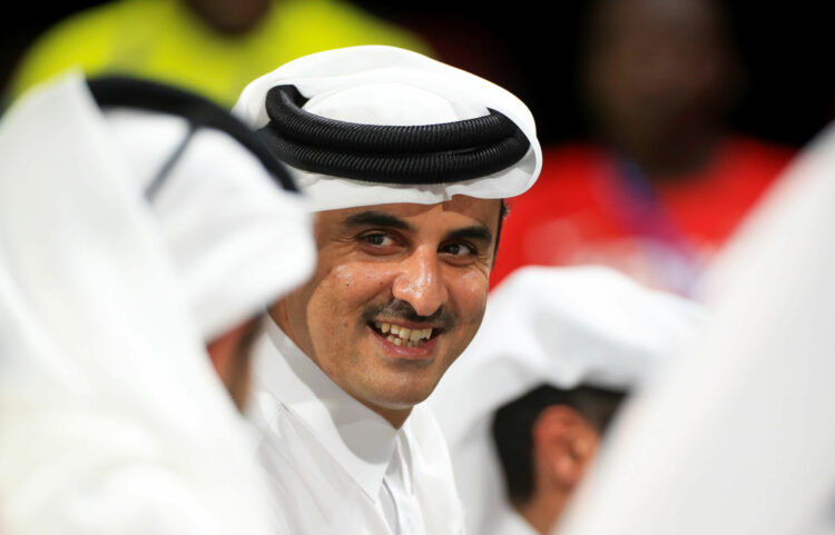 Emir du Qatar Sheikh Tamim bin Hamad Al Thani (propriétaire du Paris SG) - Photo by Icon Sport