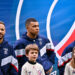 Neymar JR,  Kylian MBAPPE et Lionel MESSI avec le Paris Saint Germain (PSG) au Parc des Princes le 19 février 2023 à Paris, France. (Photo by Baptiste Fernandez/Icon Sport)