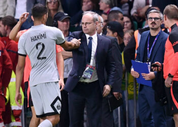 Achraf HAKIMI, Luis CAMPOS (Photo by Philippe Lecoeur/FEP/Icon Sport) - Photo by Icon sport
