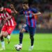 Ansu Fati (FC Barcelone) et Samuel Costa (UD Almeria) - (Photo by Bagu Blanco / Pressinphoto / Icon Sport) - Photo by Icon sport