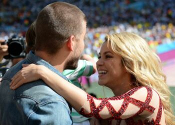 Shakira  / Gerard PIQUE et leurs fils après la Finale  de la Coupe du Monde 2014