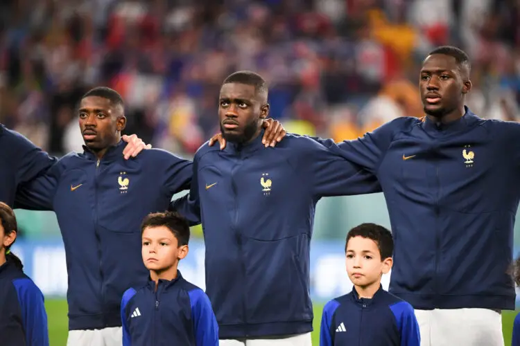 Dayot Upamecano et Ibrahima Konaté (Photo by Anthony Bibard/FEP/Icon Sport)