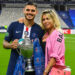 Mauro ICARDI of Paris Saint Germain and his wifr Wanda NARA after the French Cup Final soccer match between Paris Saint Germain and Saint Etienne at Stade de France on July 24, 2020 in Paris, France. (Photo by Baptiste Fernandez/Icon Sport)