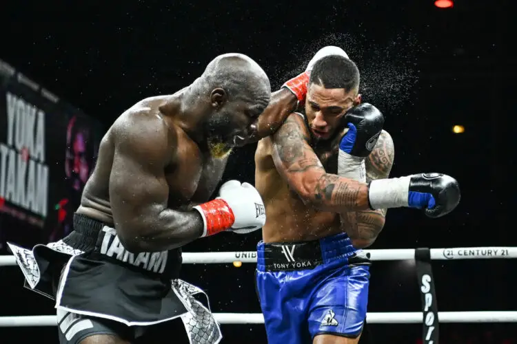 Carlos TAKAM et Tony YOKA (Photo by Anthony Dibon/Icon Sport)