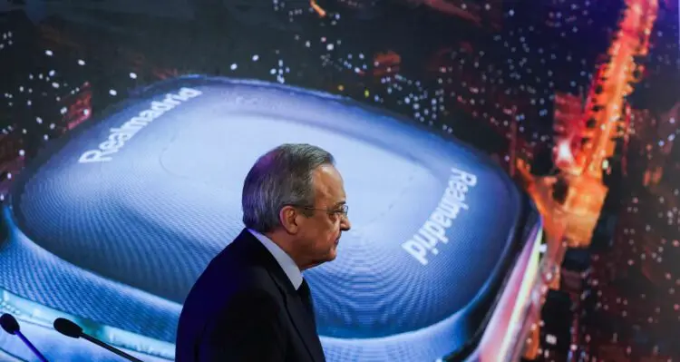 Florentino Perez (Président du Real Madrid) pendant la présentation du nouveau stade Santiago Bernabéu -
Photo : Marca / Icon Sport