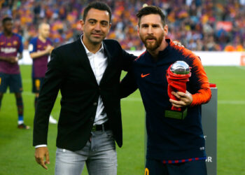 Xavi et Lionel Messi (Photo : Marca / Icon Sport)