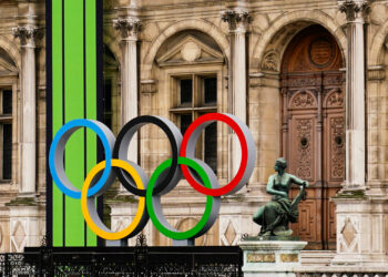 Anneaux olympiques Paris 2024 - Photo by Icon sport