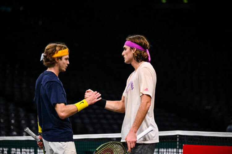 Stefanos Tsitsipas, Andrey Rublev - Photo by Icon sport