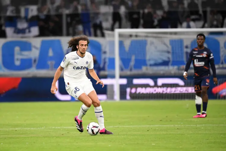 06 Matteo GUENDOUZI (om) during the Ligue 1 Uber Eats match between Marseille and Montpellier at Orange Velodrome on March 31, 2023 in Marseille, France. (Photo by Anthony Bibard/FEP/Icon Sport)