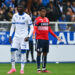 Mbaye NIANG (Auxerre) face à Jonathan DAVID (Lille) (Photo by Anthony Dibon/Icon Sport)