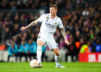 Toni Kroos of Real Madrid during Copa del Rey match, Semi-Finals, second leg between FC Barcelona v Real Madrid. played at Spotify Camp Nou Stadium on April 5, 2023 in Barcelona, Spain. (Photo by Sergio Ruiz / Pressinphoto / Icon Sport) - Photo by Icon sport
