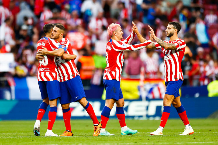 Antoine Griezmann, Mario Hermoso, Nahuel Molina et Koke Resurreccion  (Atletico de Madrid)  - Photo by Icon sport