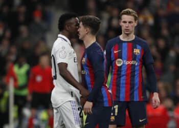 Real Madrid - FC Barcelone : Vinicius face à  Gavi - Photo by Icon sport