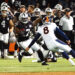 Sep 9, 2019; Oakland, CA, USA; Oakland Raiders wide receiver Dwayne Harris (17) on a 72-yard kick return against the Denver Broncos during the fourth quarter at Oakland Coliseum. Photo : 	SUSA / Icon Sport