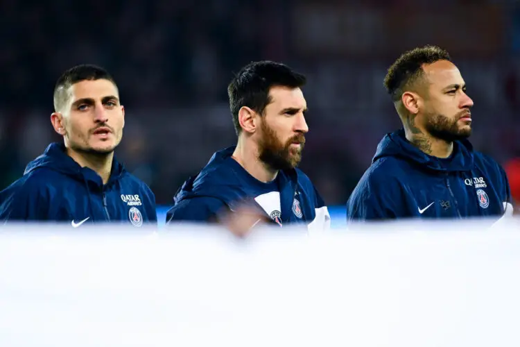 Marco Verratti, Lionel Messi, Neymar Jr
(Photo by Anthony Dibon/Icon Sport)
