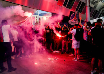 Supporters ultras du Paris SG
(Photo by Icon Sport)