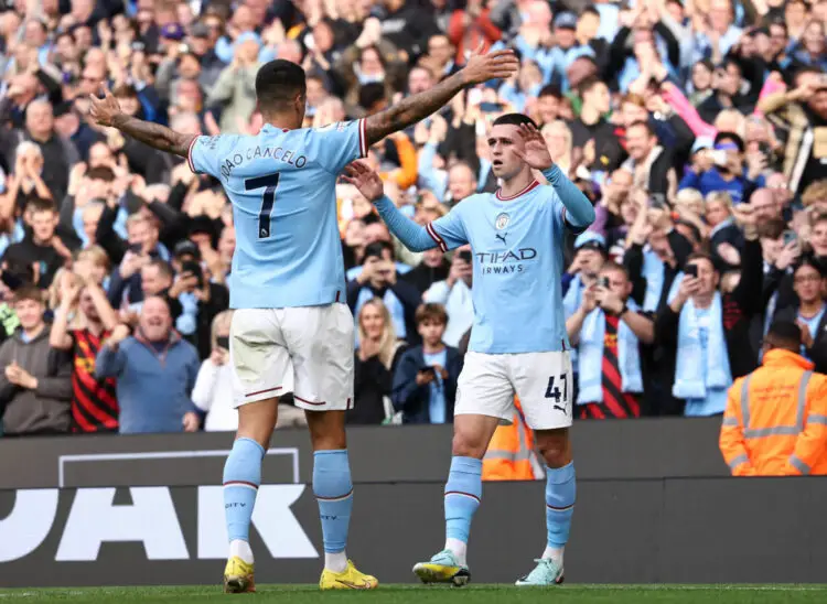 Phil Foden, Joao Cancelo - Photo by Icon sport