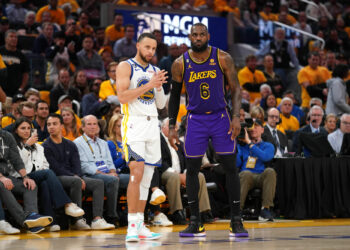 Stephen Curry et LeBron James
(Photo by Icon sport)