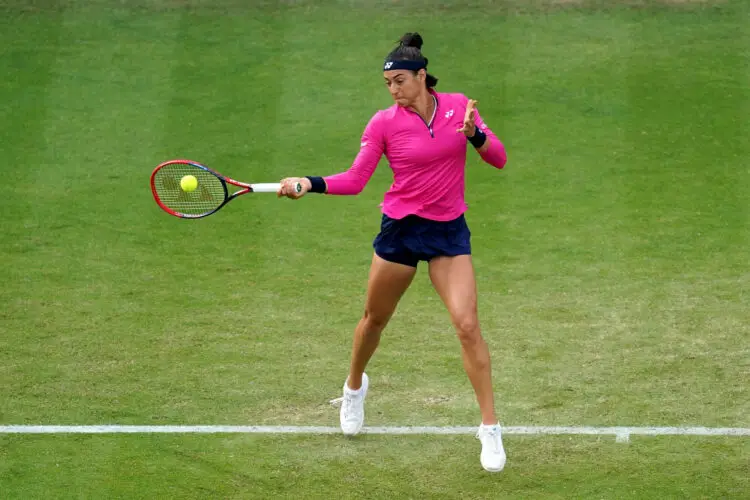 Caroline Garcia during her match against Ana Bogdan on day five of the Rothesay International Eastbourne at Devonshire Park. Picture date: Wednesday June 28, 2023. - Photo by Icon sport