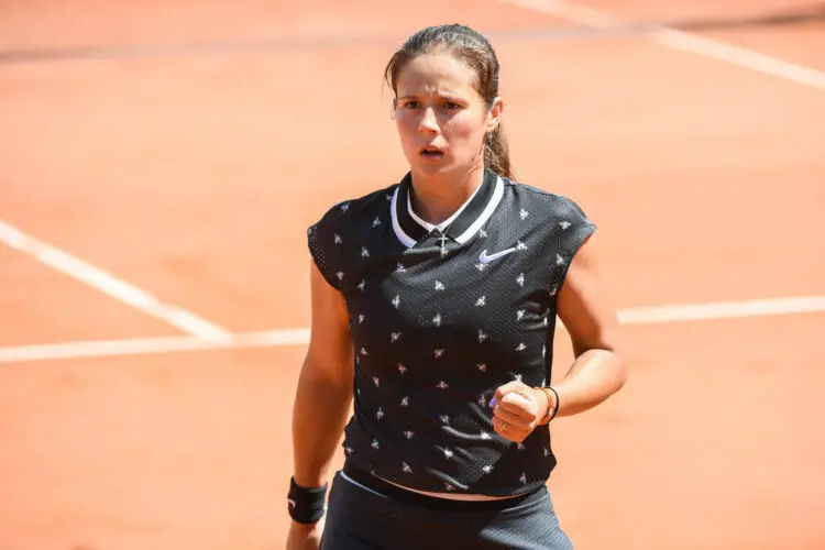 Daria Kasaktina (RUS) celebrates during the first round on day 3 of the French Open on May 28, 2019 in Paris, France. (Photo by Anthony Dibon/Icon Sport)