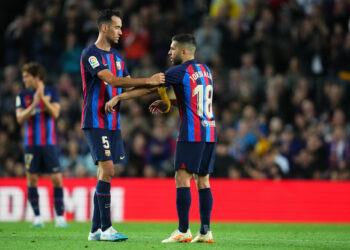 Sergio Busquets et Jordi Alba (Photo by Icon sport)