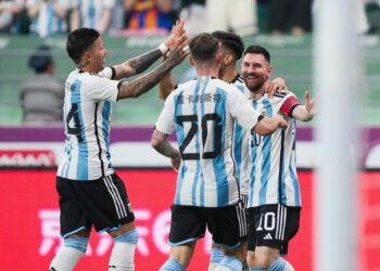 Lionel Messi et ses coéquipiers de l'équipe d'Argentine  - Photo by Icon sport