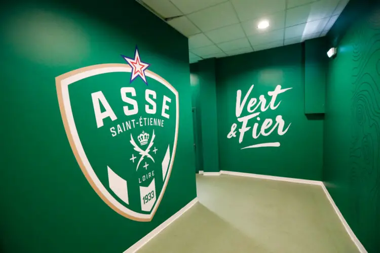 Logo ASSE (Photo by Romain Biard/Icon Sport)