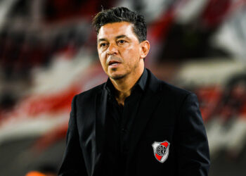 Marcelo Gallardo sur le banc de River Plate. SUSA / Icon Sport