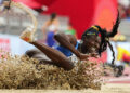 10?6?,Tori Bowie???????.Tori Bowie of the United States competes during the women's long jump final ..?????,??,2019?10?6?.   (????? )()??——????????.    ??,?????????2019??????????????????,????Tori Bowie?6?81?????????.    ????????..(SP)QATAR-DOHA-ATHLETICS-IAAF WORLD CHAMPIONSHIPS.(191006) -- DOHA, Oct. 6, 2019 (Xinhua) -- at the 2019 IAAF World Championships in Doha, Qatar, Oct. 6, 2019. (Xinhua/Li Ming) (Photo by Xinhua/Sipa USA) ..Photo by Icon Sport