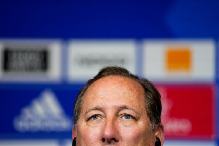 John TEXTOR, owner of Olympique Lyonnais during the Press Conference of Olympique Lyonnais on May 9, 2023 in Lyon, France. (Photo by Hugo Pfeiffer/Icon Sport)