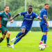 MARIENFELD, Germany, 27-07-2023, football, , Dutch eredivisie, season 2023 / 2024, during the match RKC - Olympique Marseille, RKC player Aaron Meijers, Olympique Marseille player Papa Gueye - Photo by Icon sport during the friendly match between RKC Waalwijk and Olympique de Marseille on July 27, 2023 in Marienfeld, Germany. (Photo by ProShots/Icon Sport)