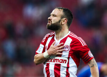 Mathieu Valbuena of Olympiacos during the Super League match between Olympiacos and Volos on April 30, 2023 at Georgios Karaiskakis in Piraeus, Greece.

Photo by Icon Sport