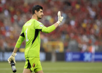 Belgium's goalkeeper Thibaut Courtois pictured during a soccer game between Belgian national team Red Devils and Austria, Saturday 17 June 2023 in Brussels, the second (out of 8) qualification match for the Euro 2024 European Championships. BELGA PHOTO KRISTOF VAN ACCOM - Photo by Icon sport