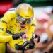 Danish Jonas Vingegaard of Jumbo-Visma pictured in action during stage 16 of the Tour de France cycling race, an individual time trial from Passy to Combloux (22,4 km), France, Tuesday 18 July 2023. This year's Tour de France takes place from 01 to 23 July 2023. BELGA PHOTO JASPER JACOBS - Photo by Icon sport