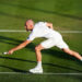 Adrian Mannarino in action against Daniil Medvedev on day four of the 2023 Wimbledon Championships at the All England Lawn Tennis and Croquet Club in Wimbledon. Picture date: Thursday July 6, 2023. - Photo by Icon sport