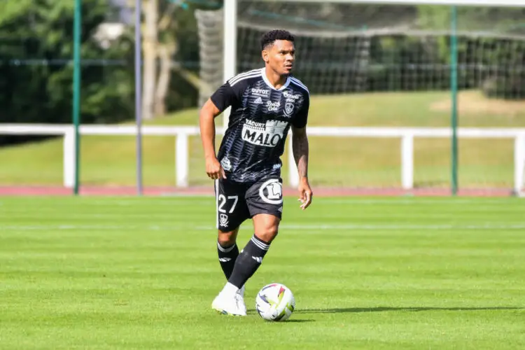 Kenny LALA of Brest during the pre season friendly match between Stade Brestois 29 and US Avranches on July 15, 2023 in Dinard, France. (Photo by Philippe Le Brech/Icon Sport)