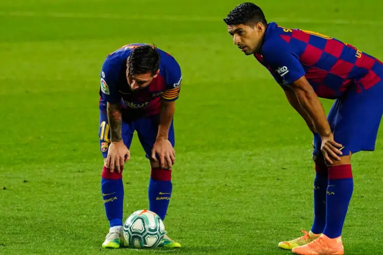 Luis Suarez et Lionel Messi - 
Photo by Icon Sport