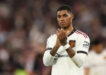 7th May 2023; London Stadium, London, England; Premier League Football, West Ham United versus Manchester United; A dejected Marcus Rashford of Manchester Utd after the 1-0 loss - Photo by Icon sport