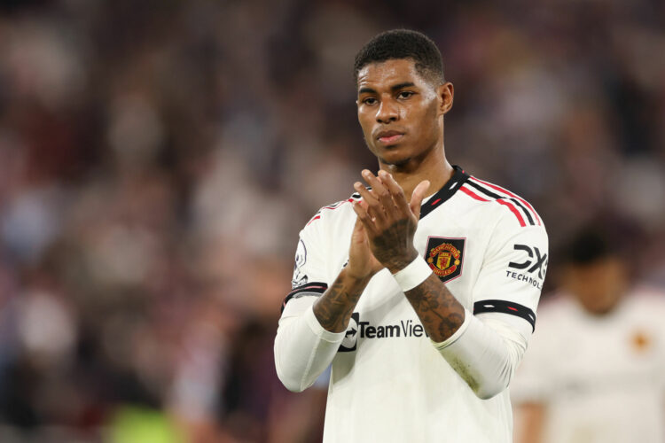 7th May 2023; London Stadium, London, England; Premier League Football, West Ham United versus Manchester United; A dejected Marcus Rashford of Manchester Utd after the 1-0 loss - Photo by Icon sport