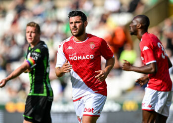 Kevin VOLLAND of Monaco during the friendly soccer match between Cercle Brugge KS and AS Monaco at Jan Breydel stadion on July 15, 2023 in Bruges, Belgium. (Photo by Baptiste Fernandez/Icon Sport)