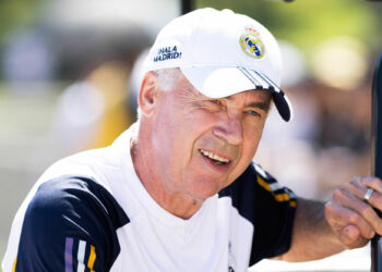 The Real Madrid coach, Carlo Ancelotti, arrives for pre-season training today, at the facilities of the University of California UCLA, in Los Angeles, United States, 20 July 2023. Efe/ABACAPRESS.COM// Armando Arorizo - Photo by Icon sport