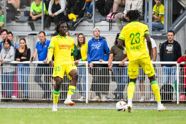 Bastien MEUPIYOU of Nantes during the friendly match between FC Nantes and Angers SCO on July 23, 2023 in Nantes, France. (Photo by Daniel Derajinski/Icon Sport)