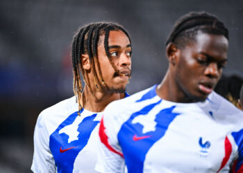 TEAM of France during the Quarter Final U21 EURO 2023 match between France v Ukraine on July 2, 2023 in Cluj-Napoca, Romania. (Photo by Anthony Dibon/Icon Sport)