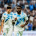 Chancel MBEMBA of Marseille celebrates his goal during the Ligue 1 Uber Eats match between Marseille and Brest at Orange Velodrome on May 27, 2023 in Marseille, France. (Photo by Johnny Fidelin/Icon Sport)